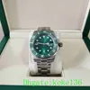 Doskonała jakość Mężczyźni Zegarki 116610 40mm Ze Stali Nierdzewnej Green Dial Asia 2813 Ruch Automatyczny Mechaniczny Zegarki Zegarki Zegarek z oryginalnymi papierami