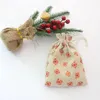 Pochettes d'emballage Mini Organisateur Pour Noël Bonbons Cosmétique Sachet 10 pcs/lot Santa Cadeau Cordon Sac Peut Pr jllzbu