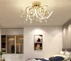 モダンなシンプルなLEDの高級シャンデリア家の装飾現代のローズゴールドK9クリスタルデコ備品リビングルームベッドルーム吊り下げ