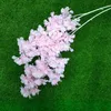 Flores de cerezo artificiales, flores de melocotón de seda, Sakura Artificial, jardín, sala de estar, boda, decoración del hogar, accesorios