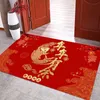 Drukowane maty korytarza tradycyjne chińskie czerwone radosne buty wejściowe od wycieraczki zmywak zmywalny kuchnia łazienka Mata 220301
