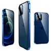 Lens Protection Tempered Glass Magnetic Adsorption Phone Cases for Iphone 12 Pro Max 13 11 XS XR X 8 7 6 6S Plus Shockproof Flip Covers