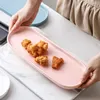 Rechthoekige keramische platen creatieve persoonlijkheid huishoudelijke platte plaat snack sushi schotel