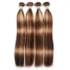 Mink onda do corpo brasileiro em linha reta destaque 427 pacotes de cabelo humano não processado extensões de cabelo humano brasileiro tecer cabelo do corpo bu9369191