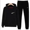 Vrouwen Hooded Women Trainingspakken 2 Stuk Sets Lange Mouw Streep Womens Hoodies Tops Sweatpant Casual Plus Size 2008 #