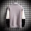 Nouveau hiver cachemire chaud pull hommes col roulé hommes pull patchwork slim fit pulls hauts tricotés pull de Noël pour hommes 201201