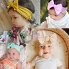 16 Farben Baby Nylon geknotete Stirnbänder Mädchen Große 4,5 Zoll Haarbögen Kopfwickel Säuglinge Kleinkinder Haarbänder LJ200903