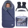 Orzbow Winter born Envelope Baby Stroller Sleeping Bags Fur Collar Footmuff For Children Bunting Bag 211223