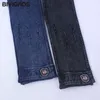 BIVIGAOS kadın Sonbahar Yeni Etiketleme Jeggings Sıska İnce Aşınmış Yırtık Delik Kot Tayt Kadınlar Için Kot Pantolon Kalem Pantolon Artı Boyutu 201109