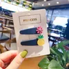 1 paio di clip BB per frutta fresca semplice per bambini nuovi della Corea per ragazza dolce principessa moda fiore carino forcine accessori per capelli