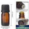 Flacons en verre ambré de 5ml, 24 pièces, petits flacons avec compte-gouttes euro, bouchon noir inviolable pour huiles essentielles d'aromathérapie