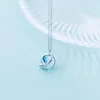 100% реальные 925 Sterling Silver Fine Ожерелья Подвески шипованных Кристалл Trend Сладкий Круг Планета Короткие ключицы цепи ювелирные изделия