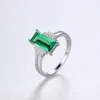 Shipei 100 925 Sterling SilverEmerald Created Moissanite Gemstone Wedding Engagemen