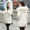 kvinnors kappa koreansk version lång bomull vadderad ladys tjockare bomullsjacka ner parka 1509 201125
