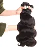 Brazilian Body Wave Silkeslen Rak Yirubeauty 3 buntar 30-38 tum långa hårförlängningar 100% människohår Inslag Väver Naturlig Virgin