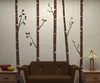 5 grands bouleaux avec branches autocollants muraux pour chambre d'enfants art mural amovible bébé pépinière stickers muraux citations D641B 2012019466528