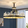 Ny design Lyxig ljuskrona Lighting Fixtures Lyxig LED Luster Hanglampa för vardagsrum Hotell Heminredning Ljuskronor