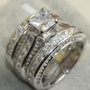 SZ 511 Victoria Wieck Women Luxury Jewelry 7mm Princess Cut White Tapphire Miamond Gem 925 Sterling Silver Wedding 3IN132786429