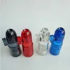 Plastic Snuff Dispenser Bullet Rocket Snorter smoking Pipe cigarette Tobacco pipes 4colors Dabber Bubblers Hookah Water bongs rolling machine