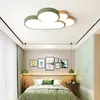 녹색 / 회색 구름 천장 램프 아크릴 그늘 북유럽 따뜻한 크리 에이 티브 침실 어린이 방 실내 장식 조명기구 LED 디 밍이 가능한 빛