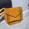 Mona Bag Loulou omuz çantaları nubuck gerçek deri çanta bulutları cüzdanlar iç yuva cebinin kapitone uzay çantası kahverengi siyah274n