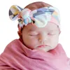 Abbigliamento per neonati Bambini Bunny Ear Hairband Bunny Bambini Cute Turban Knot Stampa floreale Fascia Fascia Copricapo Principessa Accessori per capelli KHA163