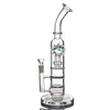 Angel Eyes glazen bongs hookahs Purple Honeycomb perc water Bong pijpen 13.7"