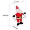 Plush Christmas Santa Doll For Pet Chew Toy Tree Pendant Children Finger Elastic Pets Supply Y200330