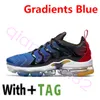 2023 Toppkvalitetskudde TN Plus Gradients Blue USA Mens Running Shoes Xamropavs Midnight Navy Triple White Black Women Sneakers Trainers Storlek 36-45