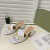 OG Designer Women Sandalo Horsebit Platform Slipper Mule Sexy Summer Altezza del tacco Altezza del tacco Pantofole spesse Scivoli Infradito Sandali da spiaggia da donna all'aperto