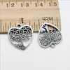 Wholesale Lot 100pcs Heart Tree Antique Silver Charms Pendants for Jewelry Making Bracelet Earrings DIY Keychain Pendant 18*17mm DH0840