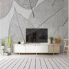 Papel tapiz Mural personalizado, textura de venas de hojas minimalistas modernas, fondo para sala de estar y dormitorio, decoración del hogar 8024299