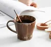 Högkvalitativ vattenmugg heminredning vintage grov keramik kaffemugg utsökta handgjorda kontor mugg
