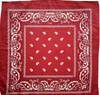 Nieuwe mode hiphop 100% katoenen bandana square sjaal 55cmx55 cm zwart rode paisley hoofdband bedrukt voor