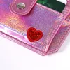 Laser borduurwerk hart dames korte rits kleine portemonnee gesp munt portemonnee portemonnee schattige meisje kaarthouder