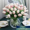 Envío gratis 31 UNIDS / LOTE pu mini flor de tulipán toque real ramo de flores de boda flores de seda artificial para la decoración del partido en casa