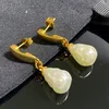 2020 Femmes Charme Bijoux Classique Populaire Mode Plaqué Or Jaune Perle Boucles D'oreilles pour Filles Femmes pour La Fête De Mariage Joli Cadeau pour Un Ami