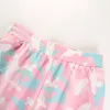 Heyoungirl rosa camuflagem calça mulheres camo carga suor calças alta cintura elástica calças casuais sacolas print bockets t200727