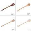 Wooden Spoons Hollowing Out Carving Wood Bee Honey Stick Coffee Muddler Originality Dipper Dinnerware Tools Kitchen High Quality 2 06dc M2