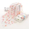 Muslin Bomull Baby Swaddles Flamingo Skriv ut Nyfödda Baby Blanketter Badhandduk Gabind Infant Wrap Barnvagn för Baby Swaddle Blanket LJ201014