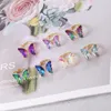 Cluster Rings Polychrome Crystal Butterfly Ring Fashion Temperament Sweet Romantic Female Jewelry Girl Wedding Gift