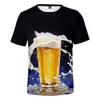 Heren T-shirts Mode 2020 Bier 3D Print T-shirt Vrouwen Mannen Zomer Korte Mouw Grappige T-shirt Streetwear Hip hop Grafische Tees3951444