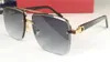 Ny modedesign Solglasögon 8200981 Metal Half Frame Square Cut Lens Top Quality Selling Style UV 400 Protective Glasses4838063