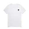 Love Hearts T-shirt Peach Heart Men Women Round Neck Cotton Short-sleeved Solid Color Embroidery Heart Lovers Tee Top Hip Hop Shirt