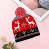 6 stilar julhatt tröja stickad beanie jul ljus upp stickad hatt gåva för barn xmas nyår dekorationer