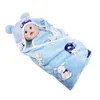 Coperte per bambini Passeggino per bambini Coperte con cappuccio Trapunta Flanella neonato Swaddle Fasce Baby Wrap Inverno LJ201105