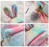 Nxy Children039s Bag Cute Faux Fur Mini Backpacks Rabbit Ear Gril Travel Shoulder Fashion Plush Bagpack Backpack School for Gir5628441