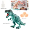 Electronic Spray Laying Eggs Walking Dinosaur Projection Spray Action Dinosaur Toy Children Birthday Gift LJ201105