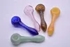 colorful mini cheap Labs Glass Hand Pipe Smoking Oil Burner halterneck Glass Pipes Spoon Pipe Mini Dab Rigs Small Hand Pipes For Tobacco