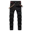 New Arrival Men's Cotton Ripped Hole Jeans Casual Slim Skinny White Jeans men Trousers Fashion Stretch hip hop Denim Pants Male G0104